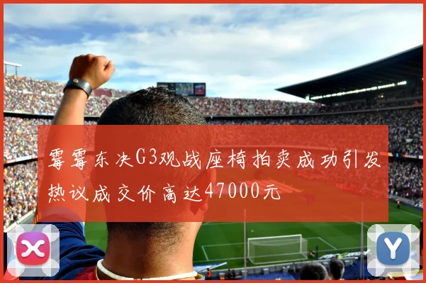 霉霉东决G3观战座椅拍卖成功引发热议成交价高达47000元